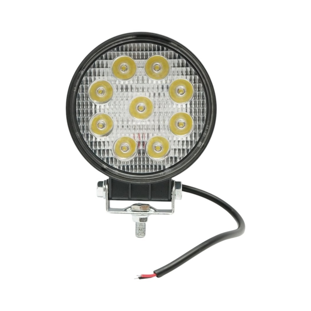 Lampa cu 9 LED-uri 10-60V 27W unghi radiere 30 de grade tip spot 114x114x48mm 6000K IP67