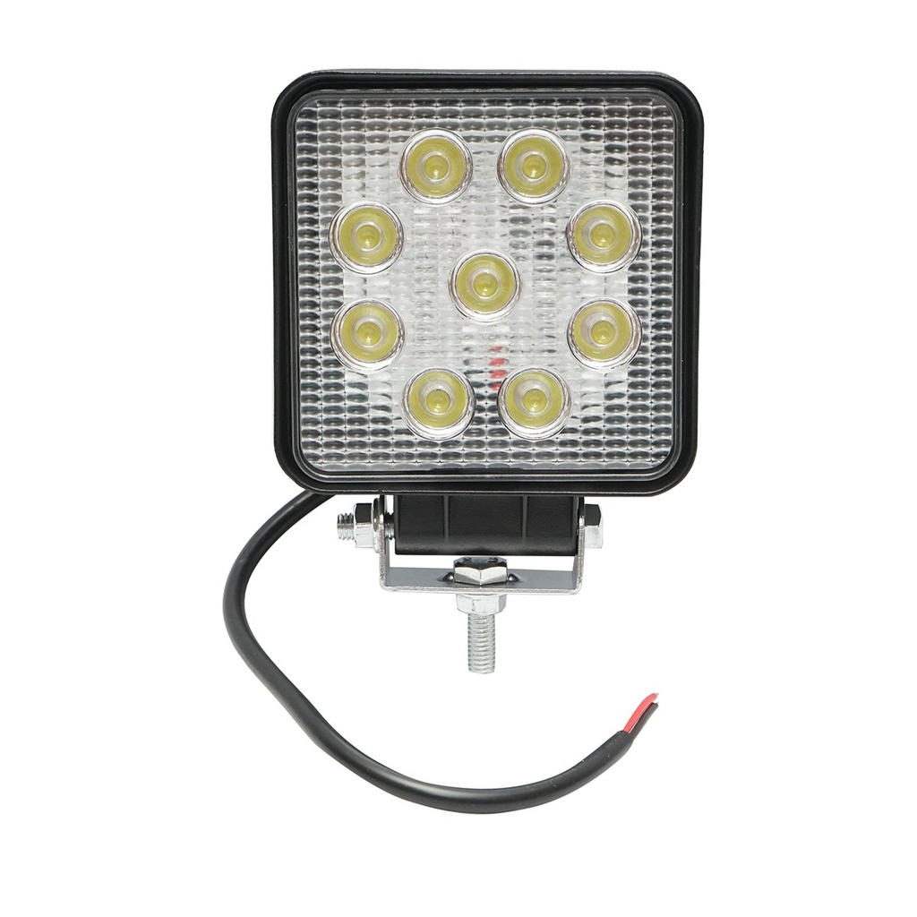 Lampa cu 9 LED-uri 10-60V 27W unghi radiere 60 de grade tip flood 107x107x49mm 6000K IP67