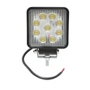 Lampa cu 9 LED-uri 10-60V 27W unghi radiere 60 de grade tip flood 107x107x49mm 6000K IP67