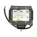 Proiector dreptunghiular 6 LED-uri 10-30V 18W 6000K unghi radiere 30 de grade tip spot 97x80mm IP67