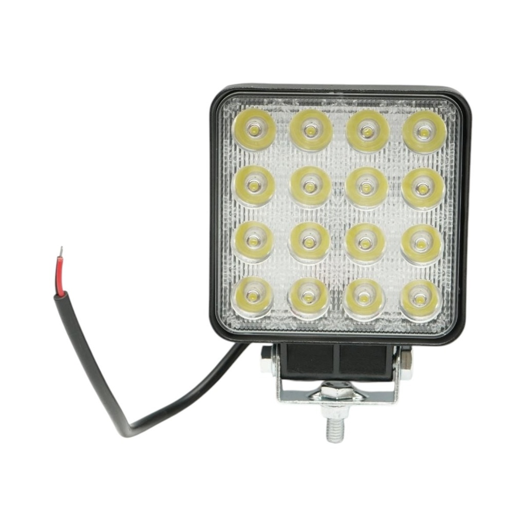 Lampa cu 16 LED-uri 10-30V 48W unghi radiere 30 de grade tip spot 108x108x57mm IP67