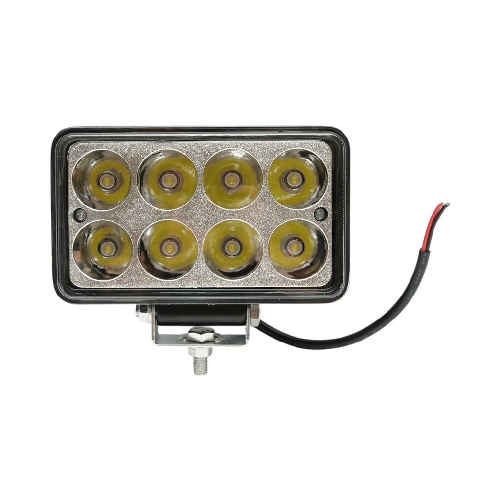 Proiector dreptunghiular LED 24W, 10-30V, 8 LED-uri, unghi radiere 30 de grade tip spot 158x105x50mm