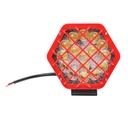 Lampa proiector cu grilaj plastic rosu tip spot, 16 leduri, DC 10-80V 48W unghi de radiere 30 grade
