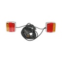 Set lampi LED magnetice 12V pentru remorca, fisa 7 pini, cablu stopuri 2.5m, cablu fisa 7.5m