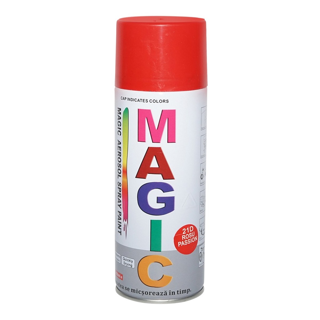 Spray vopsea Magic rosu passion 21D 450 ml