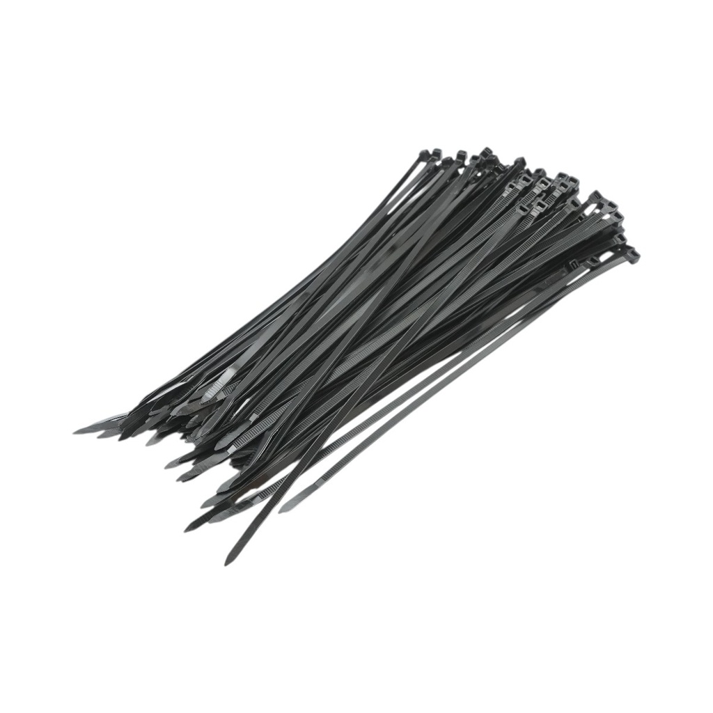 Faseta colier plastic negru 4.7x300mm 100 buc/set Longroad