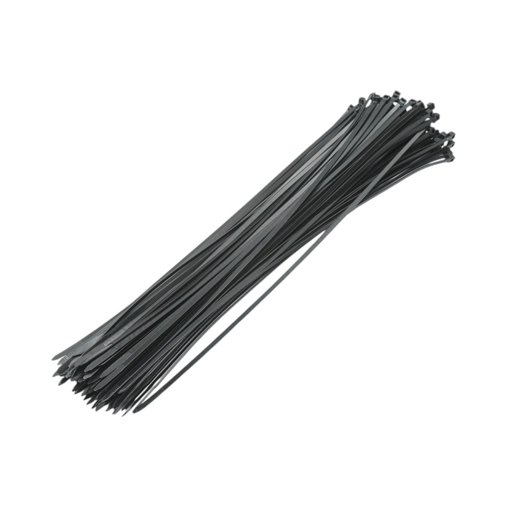 Faseta colier plastic negru 4.8x430mm 100 buc/set Longroad