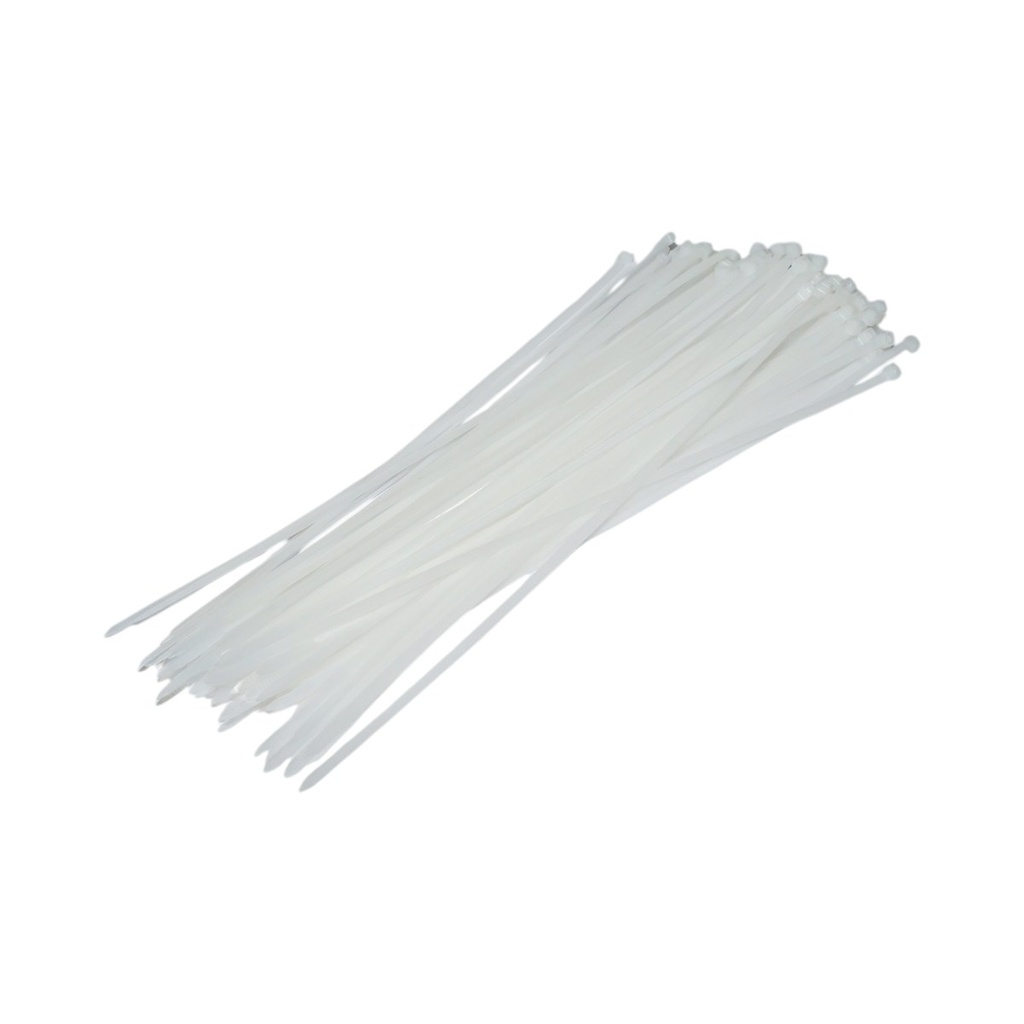 Faseta colier plastic alb 4.8x380mm 100 buc/set Longroad