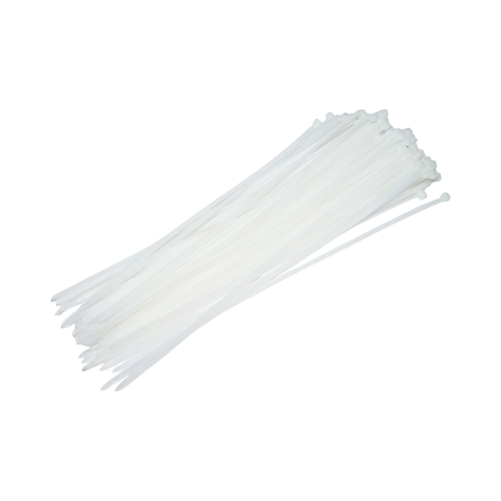 Faseta colier plastic alb 4.7x350mm pentru prindere capace roti auto 100 buc/set Longroad