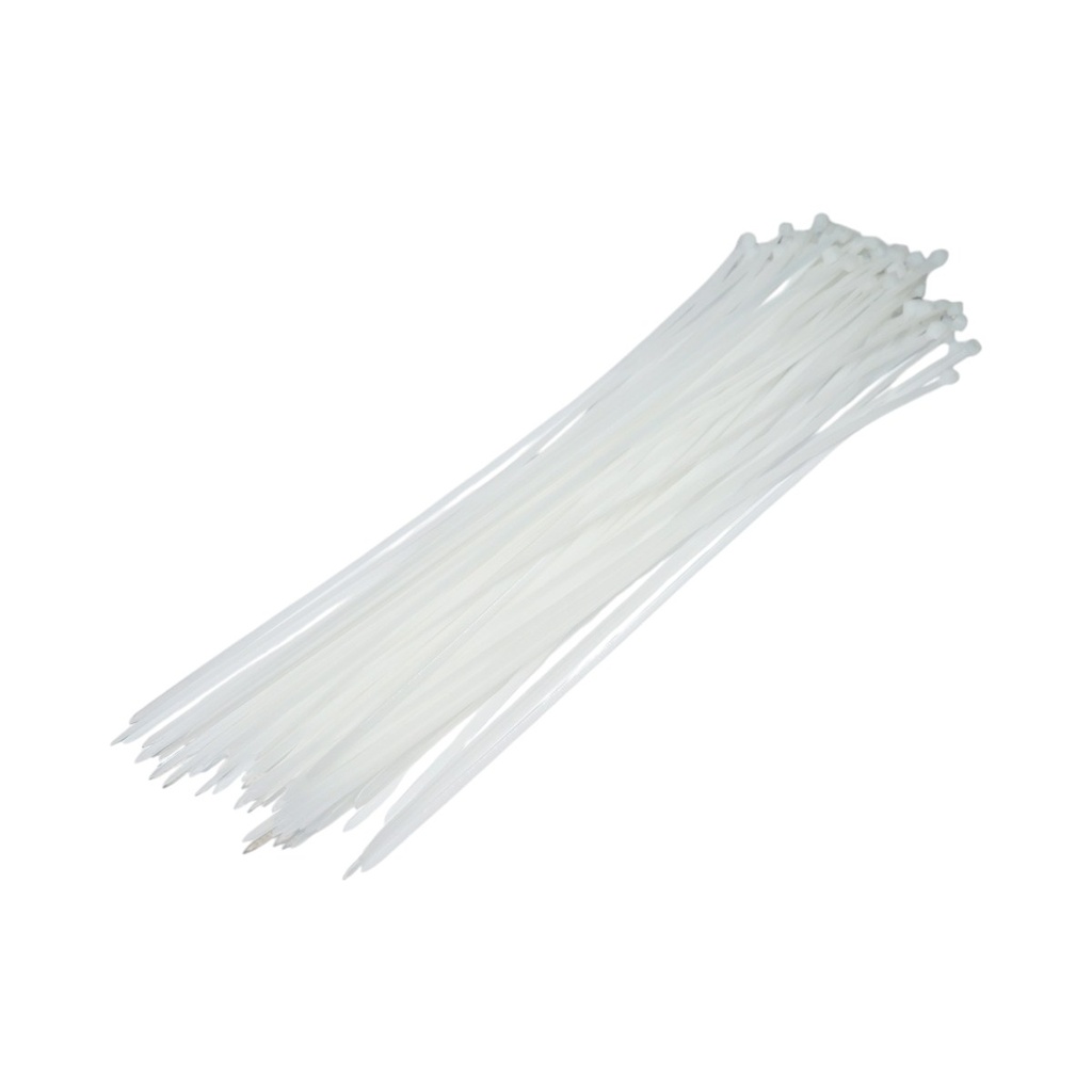Faseta colier plastic alb 3.6x360mm 100 buc/set Longroad