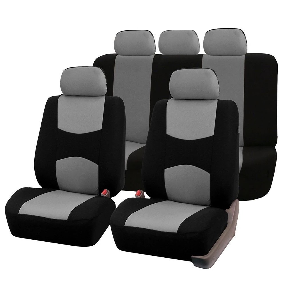 Set huse scaune universale negru si gri