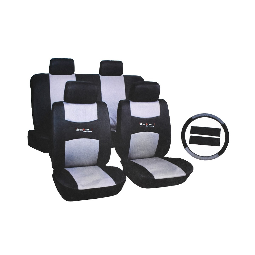 Set huse scaune universale negru gri