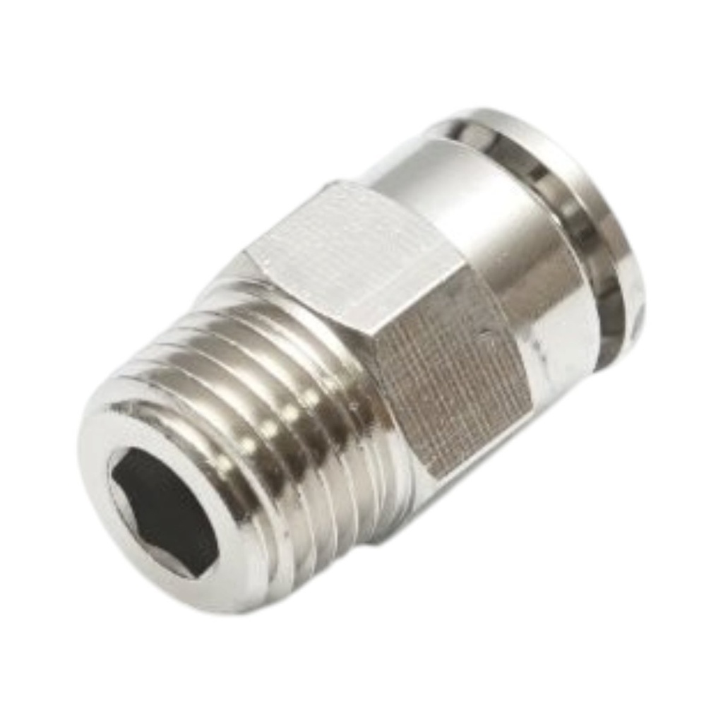 Mufa rapida dreapta metalica 8mm filet exterior 1/4