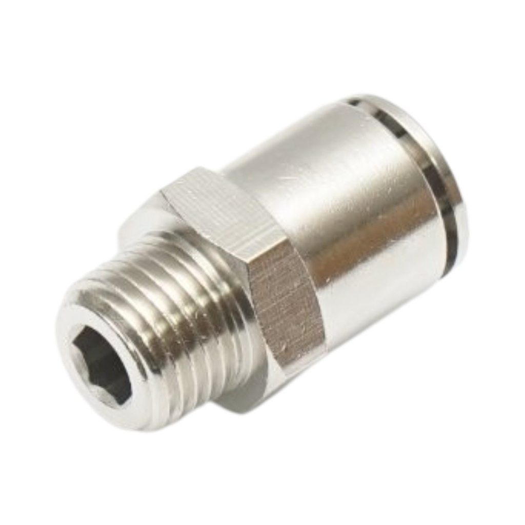 Mufa rapida dreapta metalica 10mm filet exterior 1/4