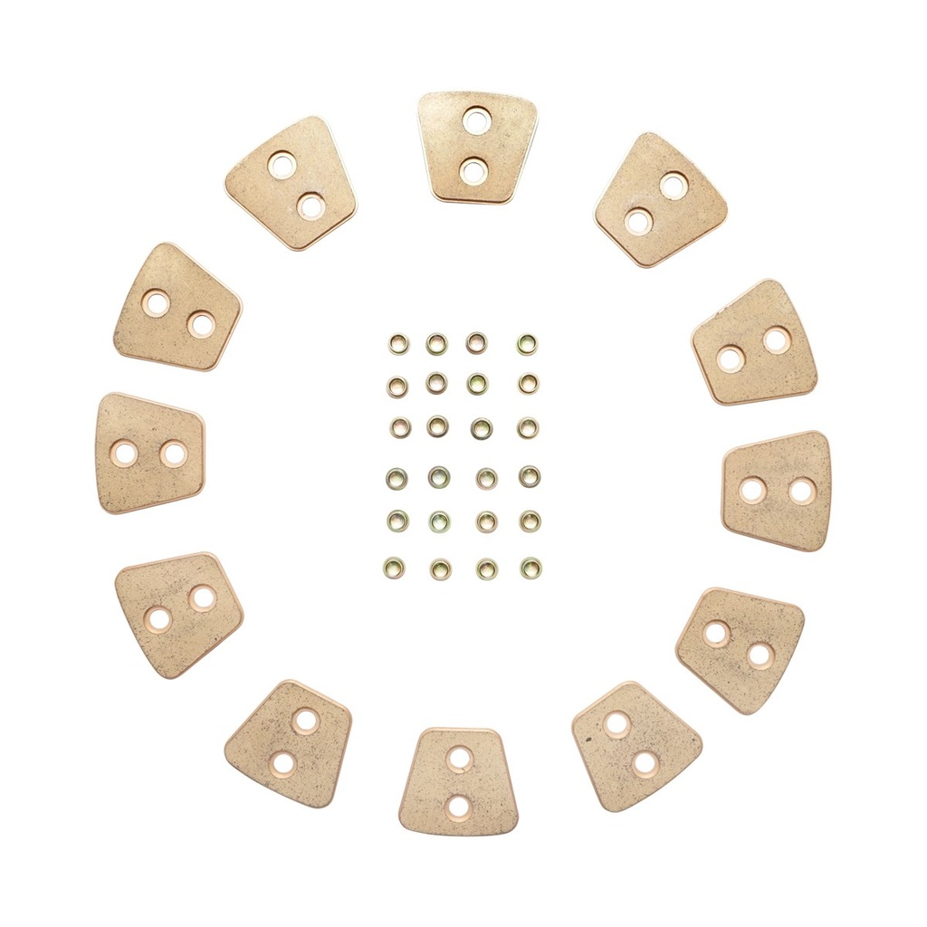 Set 12 ferodouri cu nituri pentru disc ambreiaj 11 toli UTB U-445 si Fiat