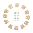 Set 12 ferodouri cu nituri pentru disc ambreiaj 11 toli UTB U-445 si Fiat