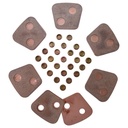 Set 12 ferodouri 4mm(77x69) cu nituri pentru disc ambreiaj D1010 UTB U-1010