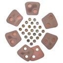 Set 12 ferodouri cu nituri disc ambreiaj 4mm 77x69 D1010 U-1010