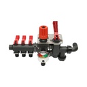 Distribuitor cu 3 cai si manometru cu glicerina pentru erbicidator