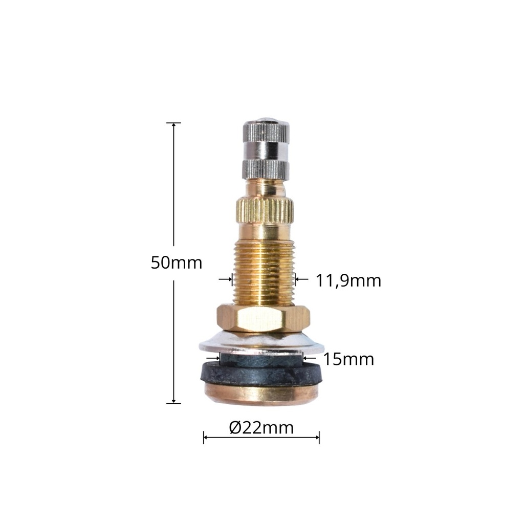 Valva tractor tubeless TRCH3 cu palarie mica 22mm