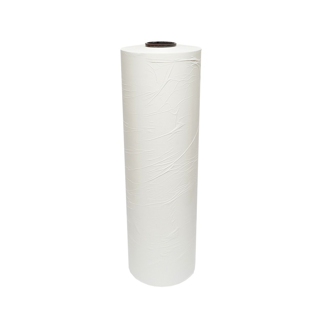 Folie alba infoliat baloti 750mm x 25mic x 1500m 27.45Kg cu protectie UV