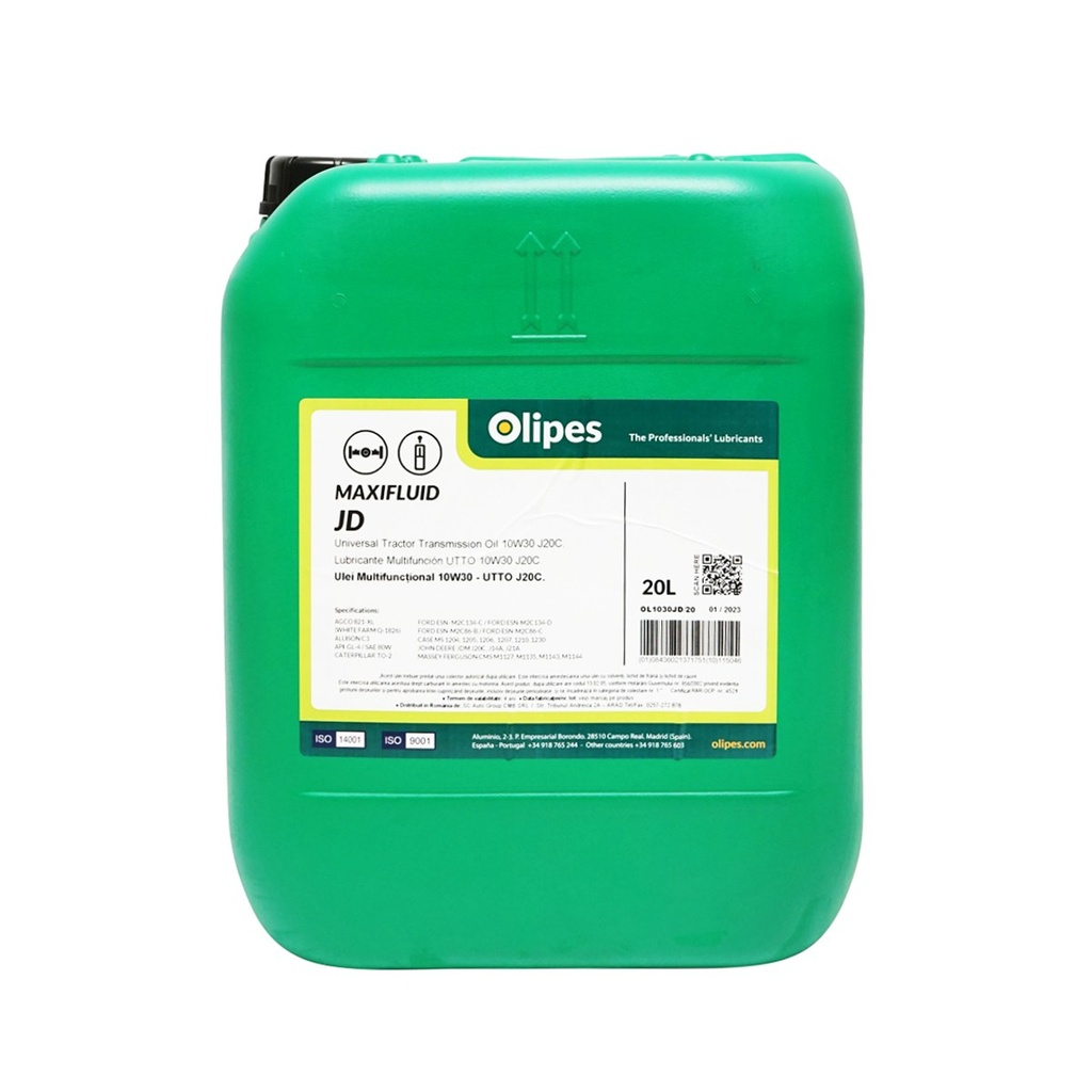 Ulei transmisie hidraulic UTTO Olipes MAXIFLUID JD 10W30 20L