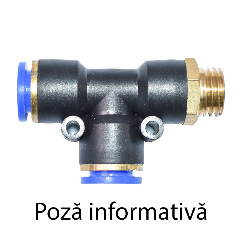 Mufa rapida T plastic si surub metalic fi 10x10 cu M12