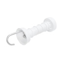 Maner poarta alb cu carlig si arc gard electric
