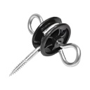 Izolator cu ancorare dubla 5.8mm 85x87mm gard electric