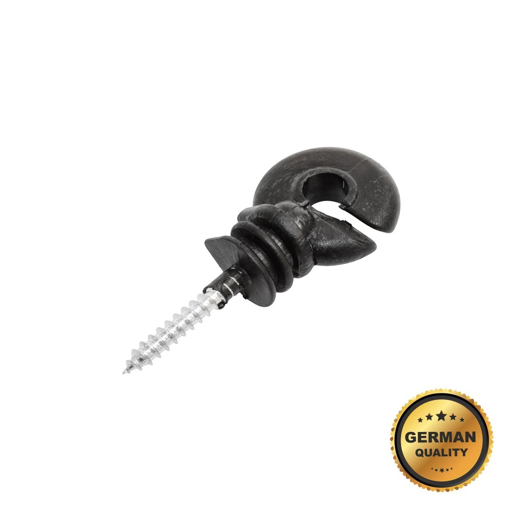 Izolator inelar premium material ABS calitate superioara negru lucios gard electric 88x38mm