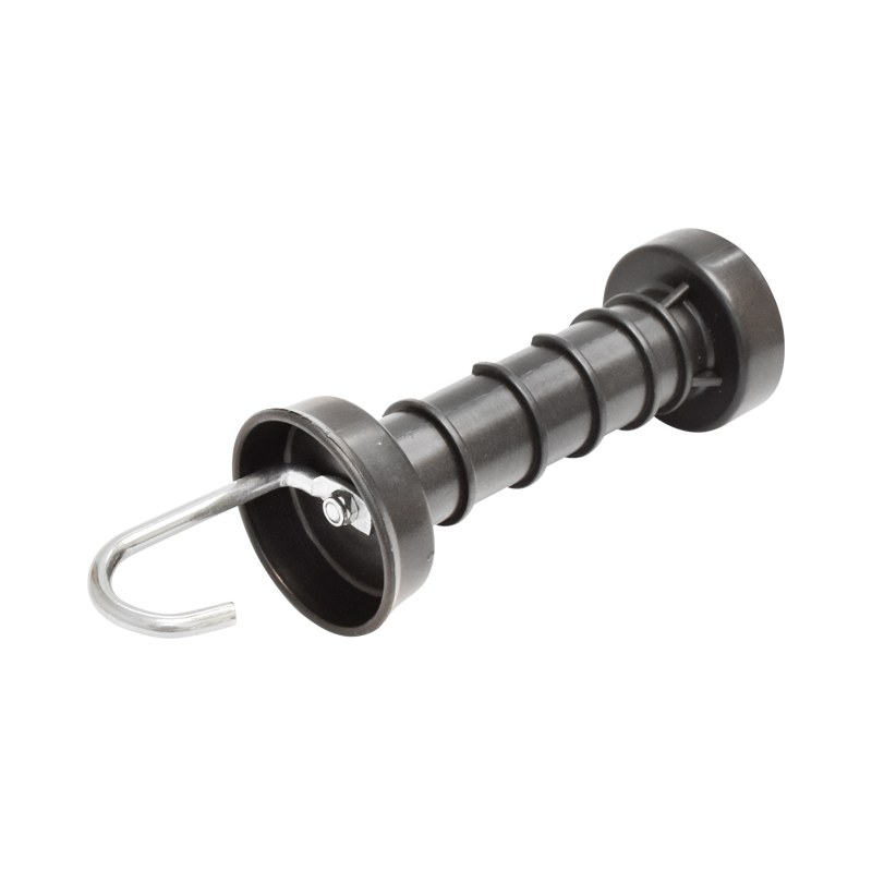Maner poarta negru cu carlig si arc gard electric