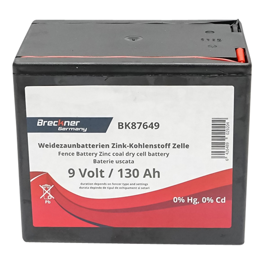 Baterie uscata (nereincarcabila) 9V 130Ah pentru gard electric