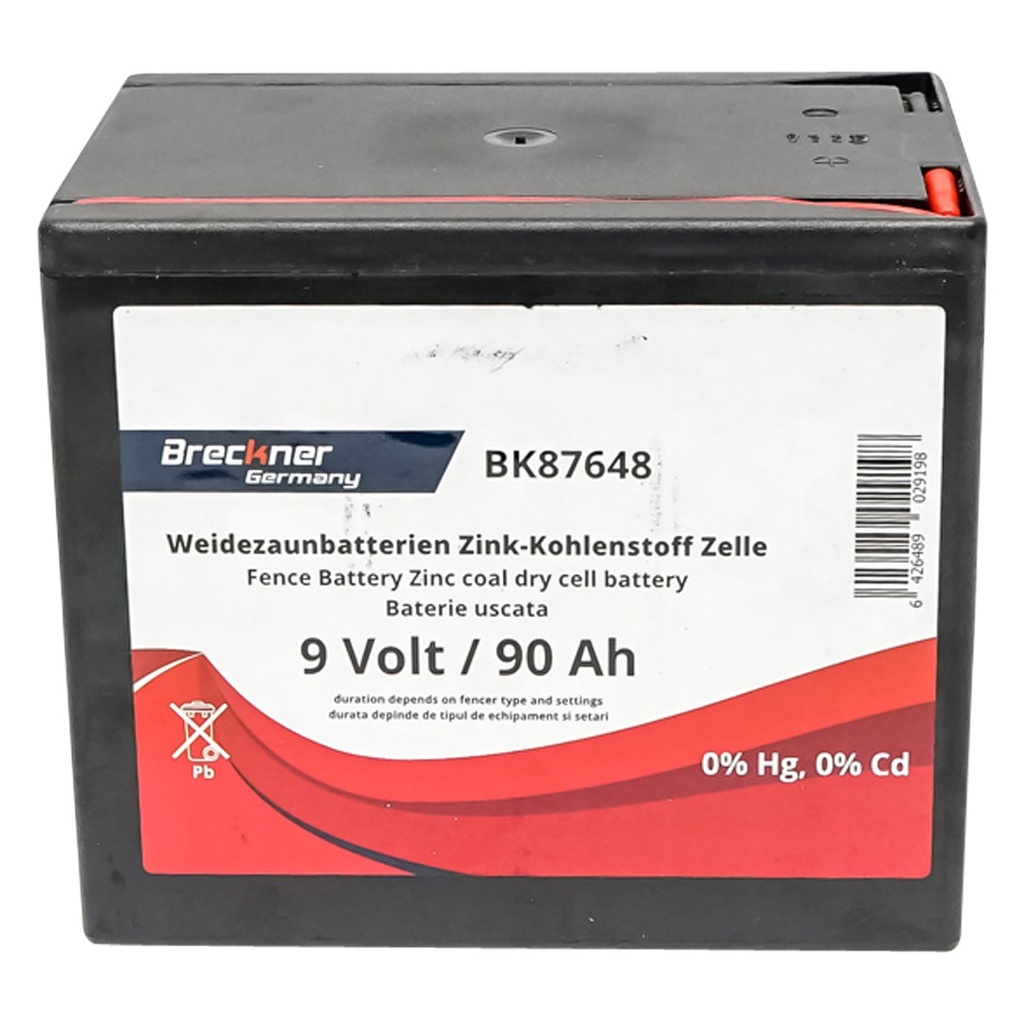Baterie uscata (nereincarcabila) 9V 90Ah pentru gard electric