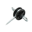 Izolator din otel inoxidabil cu ancorare dubla 5.9mm 90x86mm gard electric