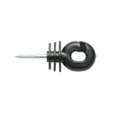 Izolator canelat negru 5.9mm, 100x40mm pentru fir gard electric