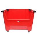 Cutie plastic depozitare cu roti 545x345x395mm rosie