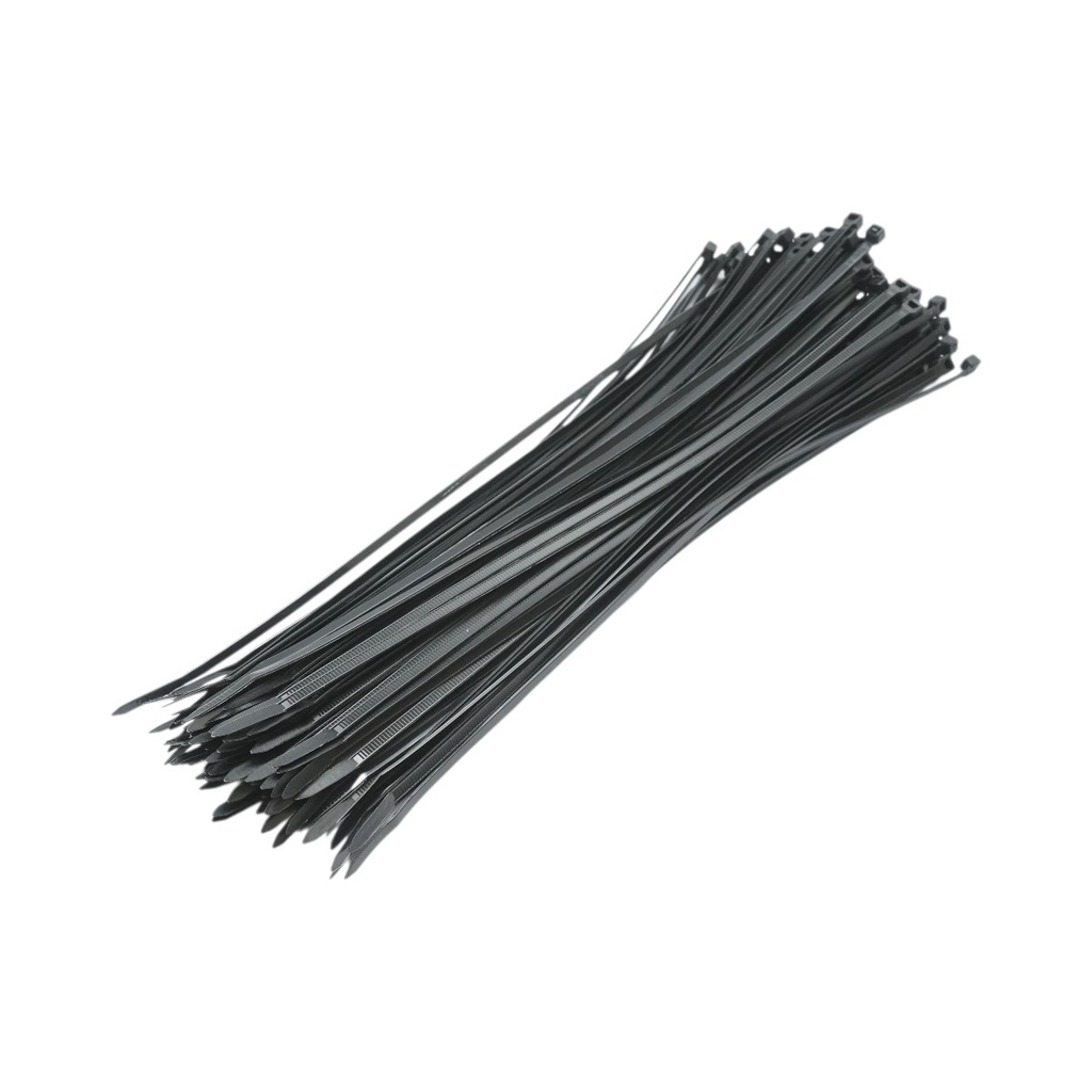 Faseta colier plastic negru 3.5x300mm 100 buc/set Longroad