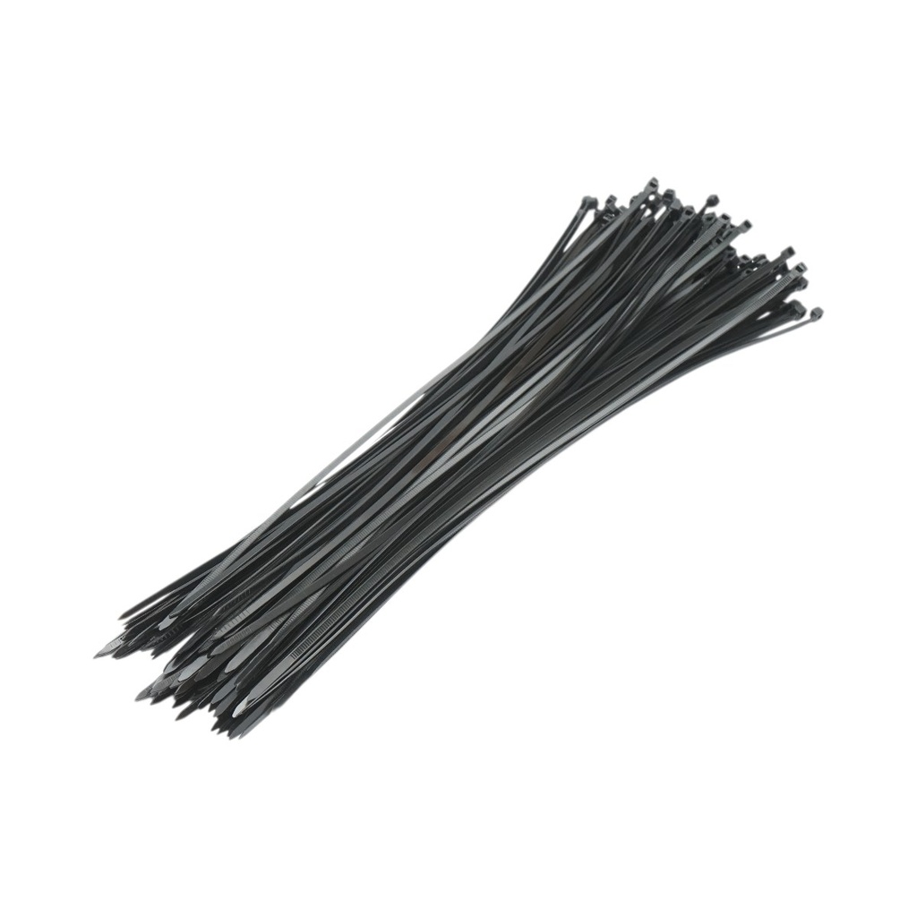 Faseta colier plastic negru 3.5x370mm 100 buc/set Longroad