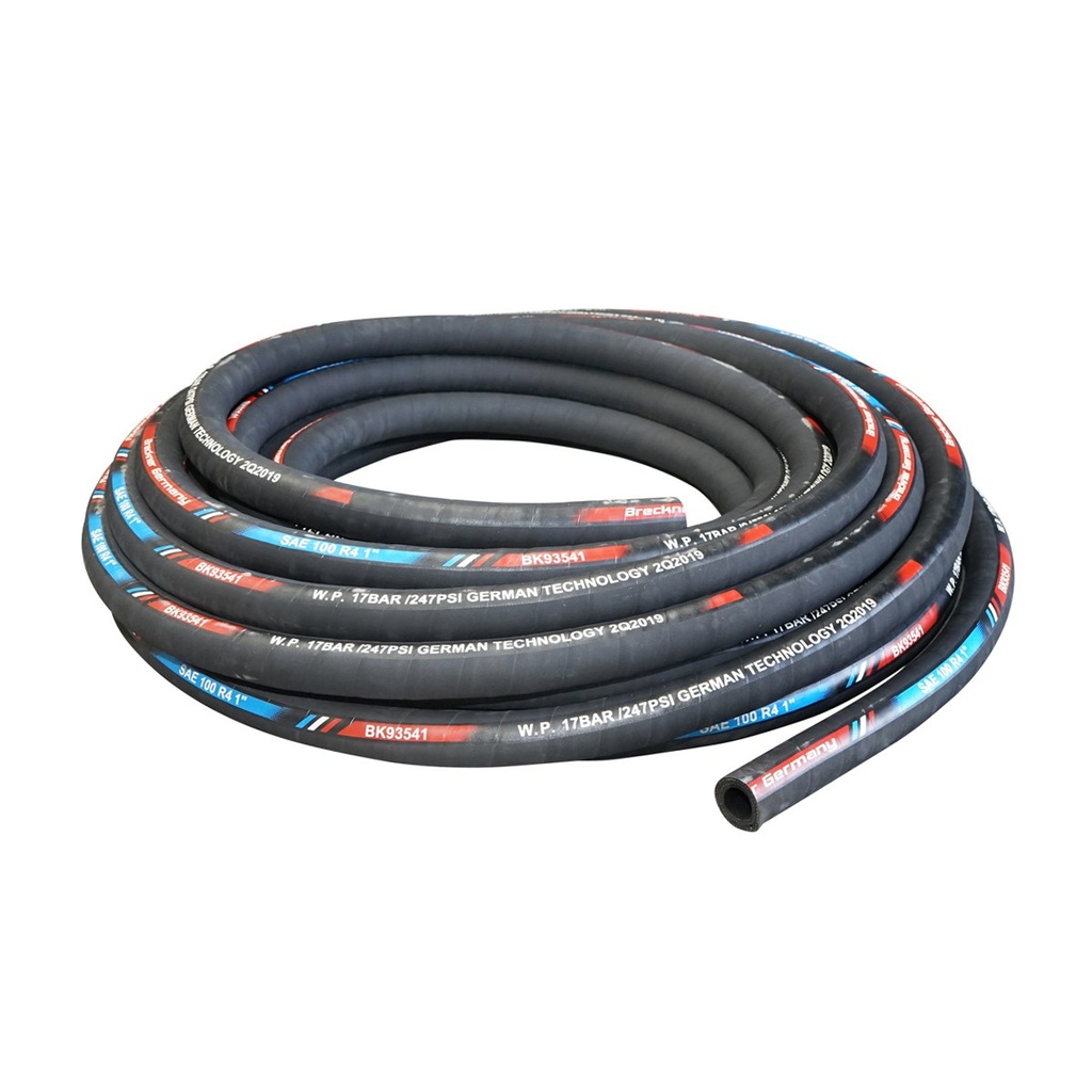 Rola furtun presiune hidraulic 25m cu dubla insertie textila DN25 (int. FI25 / ext. FI41)SAE 100 R4 1