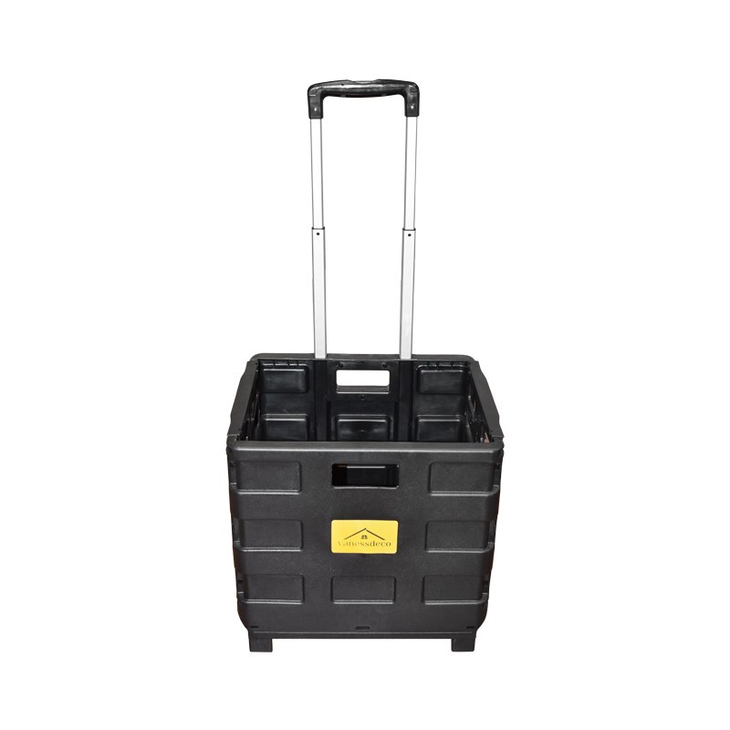 Troler compact din plastic pentru cumparaturi