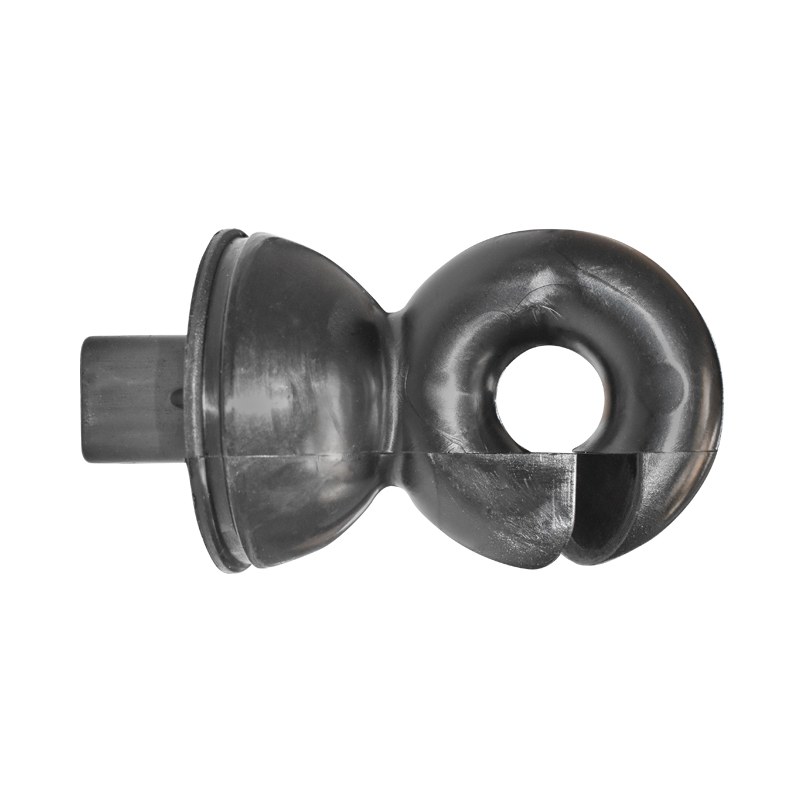 Izolator inelar negru pentru stalp metalic 59x33mm gard electric
