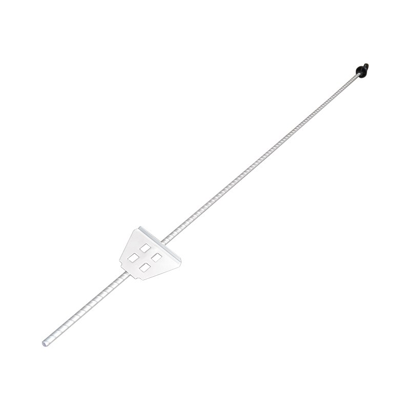 Stalp metalic 1080mm cu izolator 59x33mm pentru gard electric