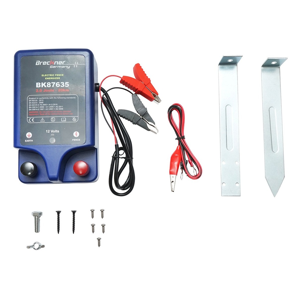 Generator impulsuri 12V max 2 Joule 20km cu impamantare pentru gard electric