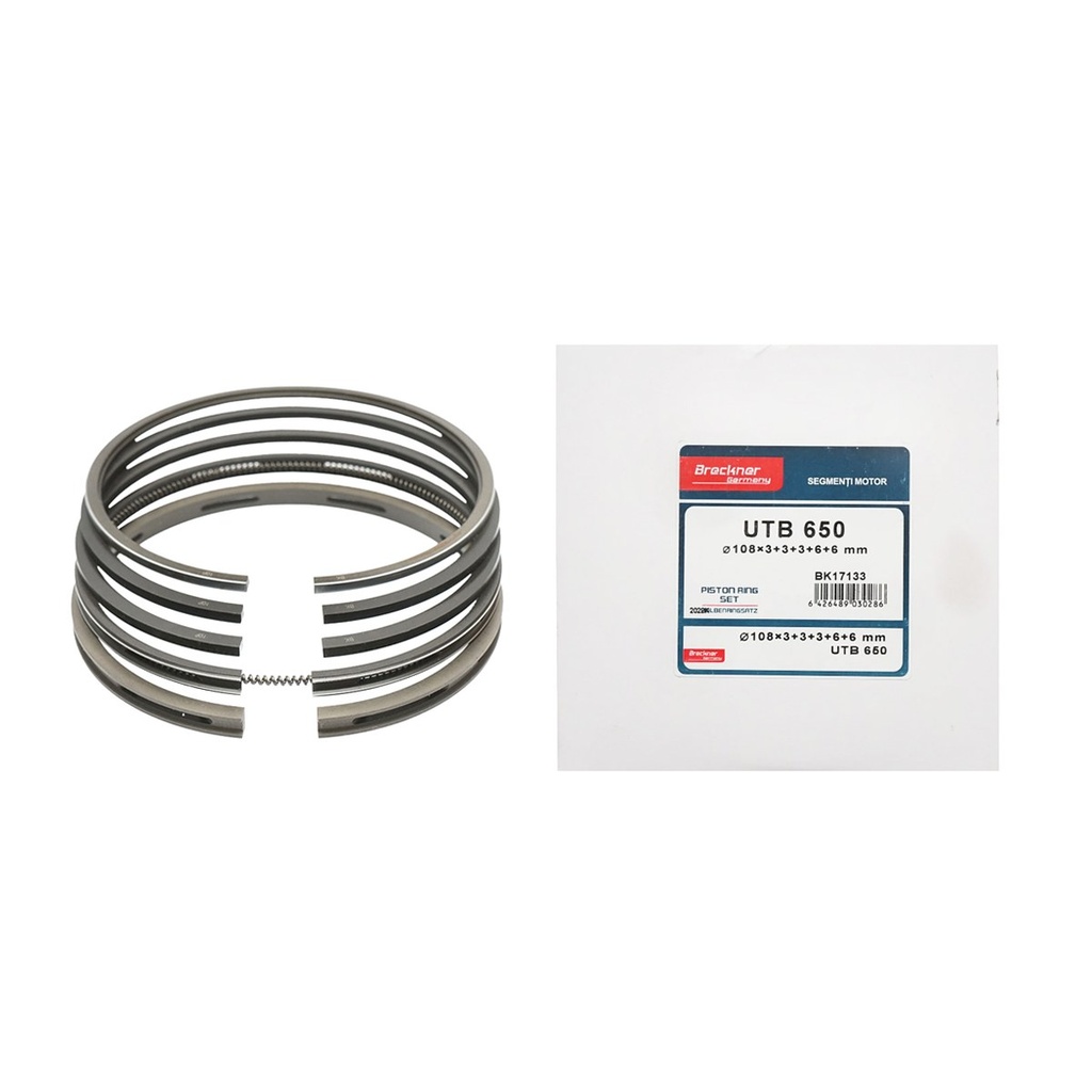 Segmenti motor UTB U-650 fi 108x3+3+3+6+6mm Pentru 1 piston, 110.03.030