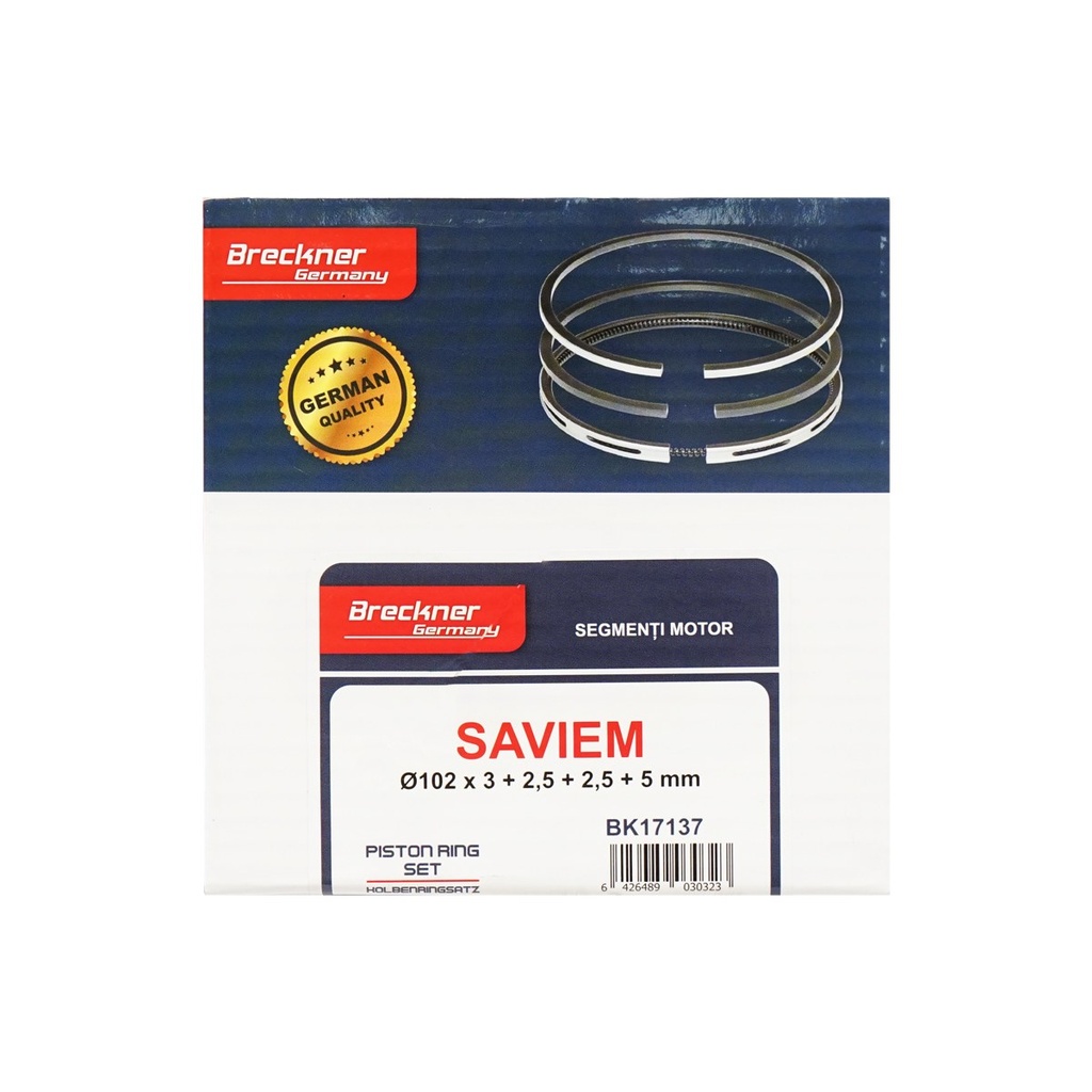 Segmenti motor Saviem Turbo fi 102mm 3x2,5x2,5x5mm