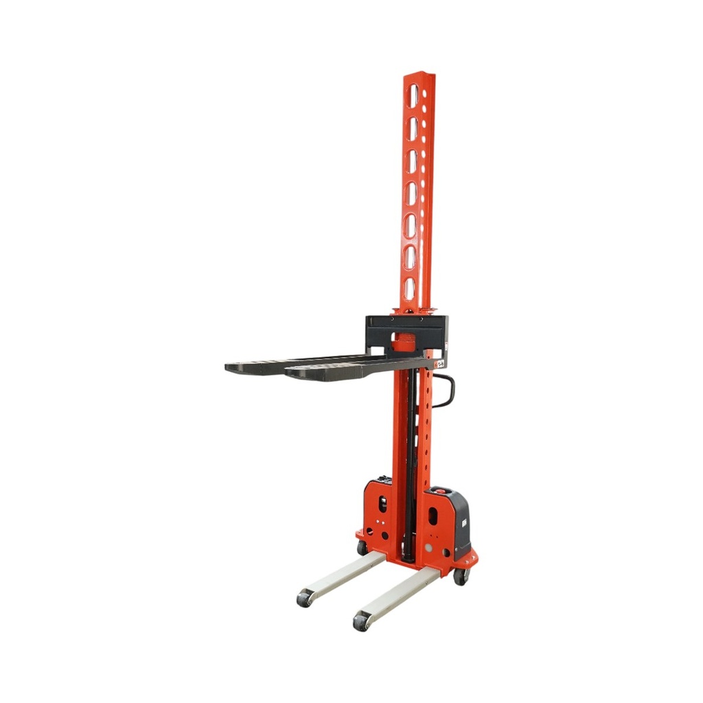 Transpalet semi-electric 500kg cu autoincarcare, baterie Li-ion 12V, 33Ah, inaltime ridicare 1300mm