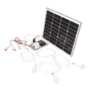 Set panou solar 50W fotovoltaic monocristalin 670x540x30mm 12-24V priza bricheta cu 4 becuri 9W