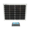 Panou solar 20W monocristalin 400x300x17mm cu regulator tensiune 10A, 12/24V