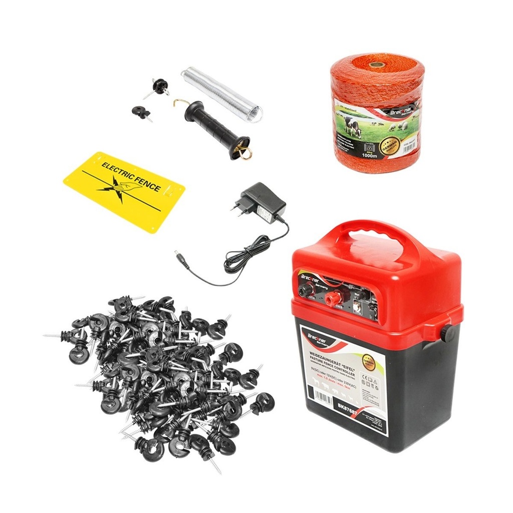 Kit gard electric 9-12V/220V, 1 Joule, lungime fir 1000m