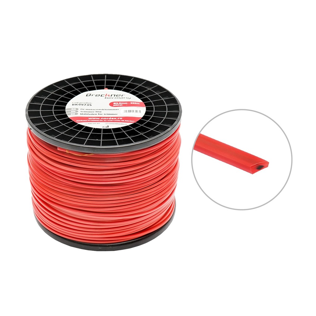 Fir patrat pentru motocoasa, 3 mm x 232 m
